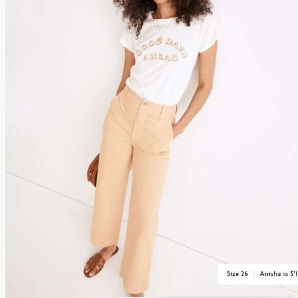 Madewell The Perfect Vintage Wide Leg Pant - Picture 2 of 6